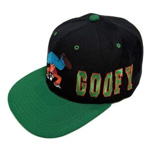 Vintage 90s Drew Pearson Goofy Embroidered Wraparound Snapback Hat 100% Wool